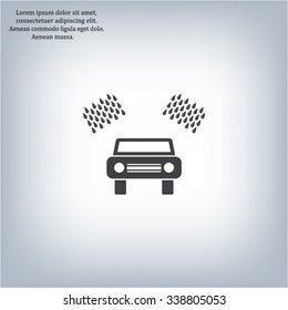 Car wash vector icon.