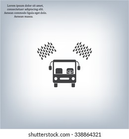 Car wash vector icon.