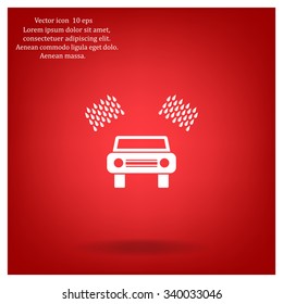 Car wash vector icon.