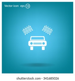 Car wash vector icon.