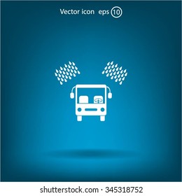 Car wash vector icon.