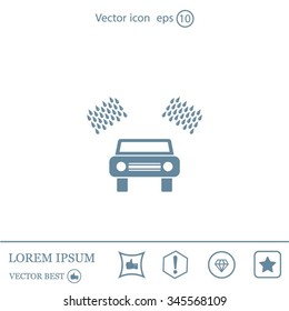 Car wash vector icon.