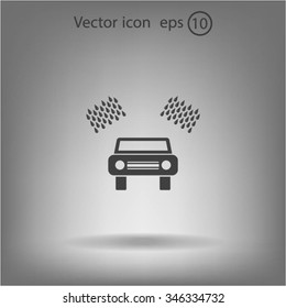Car wash vector icon.