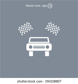 Car wash vector icon.