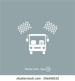 Car wash vector icon.