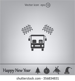 Car wash vector icon.