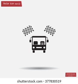 Car wash vector icon.