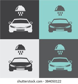 Car wash vector icon.