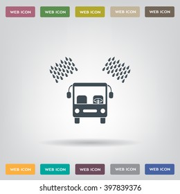 Car wash vector icon.