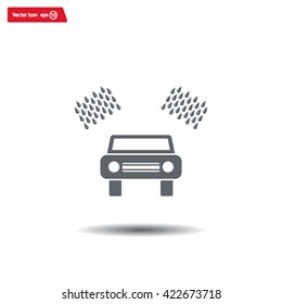 Car wash vector icon.
