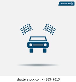Car wash vector icon.