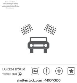 Car wash vector icon.