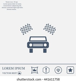 Car wash vector icon.