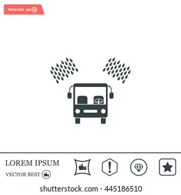 Car wash vector icon.