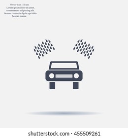 Car wash vector icon.