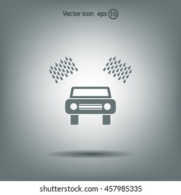 Car wash vector icon.