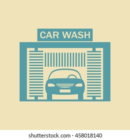 Car wash vector icon 