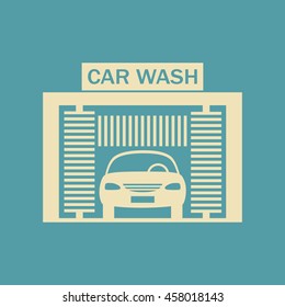 Car wash vector icon 