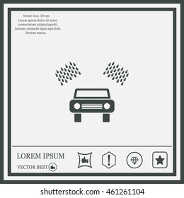 Car wash vector icon.