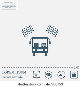 Car wash vector icon.
