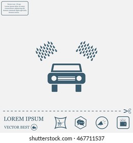 Car wash vector icon.