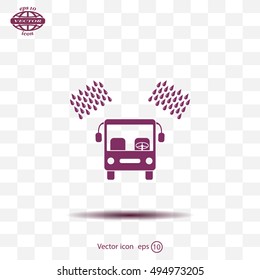 Car wash vector icon.