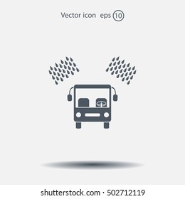 Car wash vector icon.
