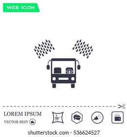 Car wash vector icon.