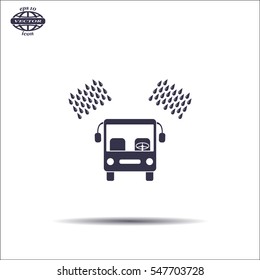 Car wash vector icon.