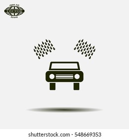 Car wash vector icon.
