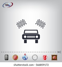 Car wash vector icon.