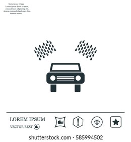 Car wash vector icon.