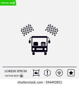 Car wash vector icon.