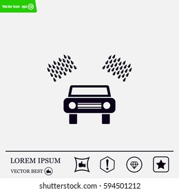 Car wash vector icon.