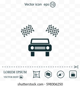 Car wash vector icon.