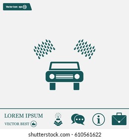 Car wash vector icon.
