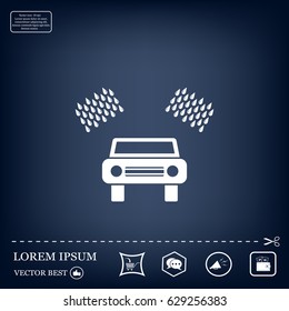 Car wash vector icon.