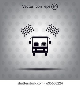 Car wash vector icon.