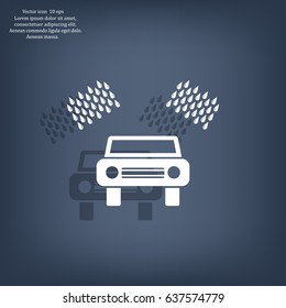 Car wash vector icon.