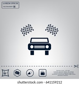 Car wash vector icon.