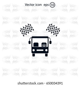 Car wash vector icon.