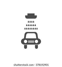 Car wash. Vector icon grey