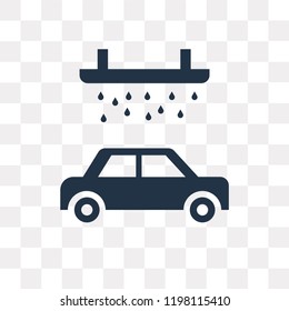 Car wash vector icon isolated on transparent background, Car wash transparency concept can be used web and mobile