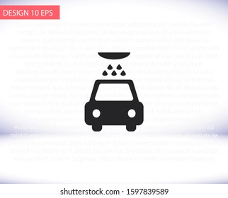Car wash vector icon , lorem ipsum Flat design