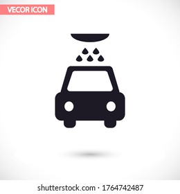 Car wash vector icon , lorem ipsum Flat design