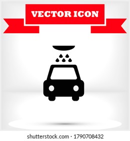 Car wash vector icon , lorem ipsum Flat design