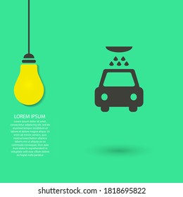 Car wash vector icon , lorem ipsum Flat design