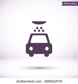 Car wash vector icon , lorem ipsum Flat design