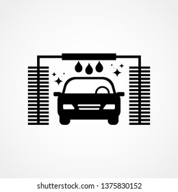 Car wash vector icon on white background. Simple vector illustration.