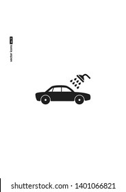 Car wash - vector icon on white background. Symbol for web, infographics, print design and mobile UX/UI kit. Vector illustration, EPS10.